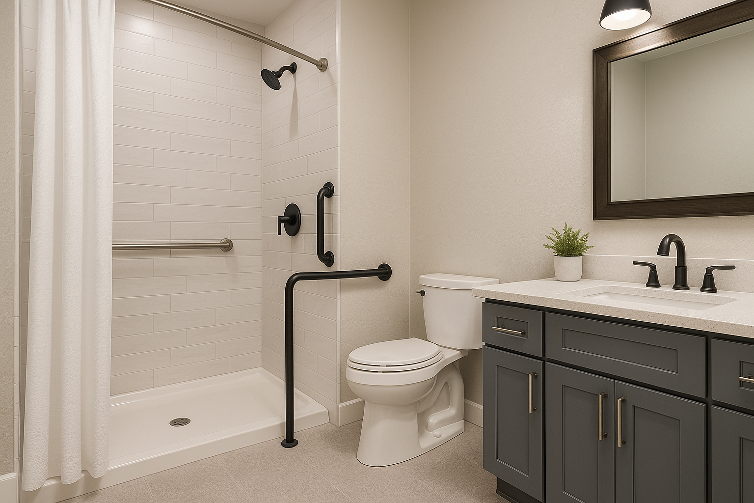 Bathroom Safety and Accessibility gloved-hands-working-on-electrical-wire-handyman-electrical-repair