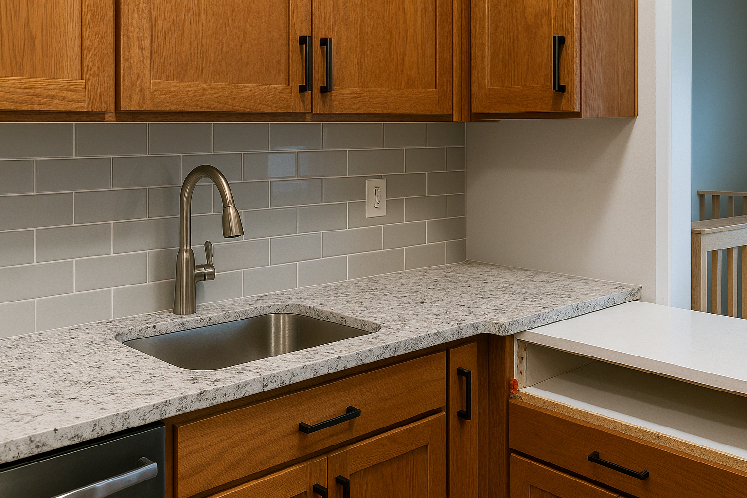 Countertop and Surface Upgrades gloved-hands-working-on-electrical-wire-handyman-electrical-repair